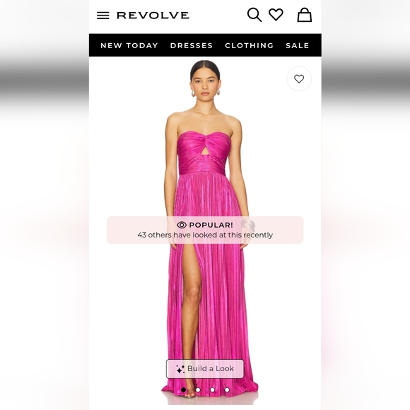 NWOT Retrofete Elora Dress XS Strapless Hot Pink Gown Maxi Dress Wedding Guest - Picture 3 of 13